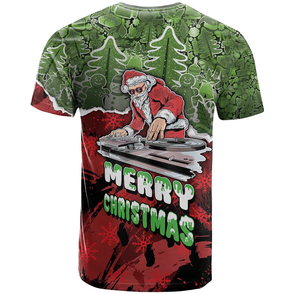 Hip Hop Christmas T Shirt DJ Santa Ho Ho Flow - Wonder Print Shop