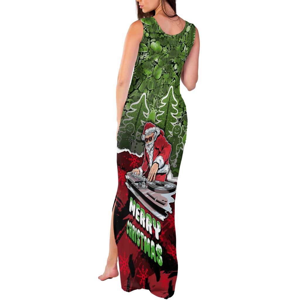 Hip Hop Christmas Tank Maxi Dress DJ Santa Ho Ho Flow - Wonder Print Shop