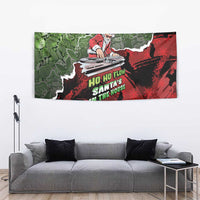 Hip Hop Christmas Tapestry DJ Santa Ho Ho Flow - Wonder Print Shop