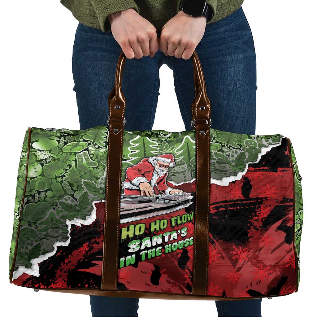 Hip Hop Christmas Travel Bag DJ Santa Ho Ho Flow - Wonder Print Shop