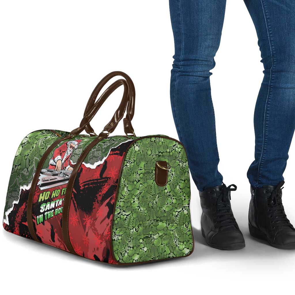 Hip Hop Christmas Travel Bag DJ Santa Ho Ho Flow - Wonder Print Shop