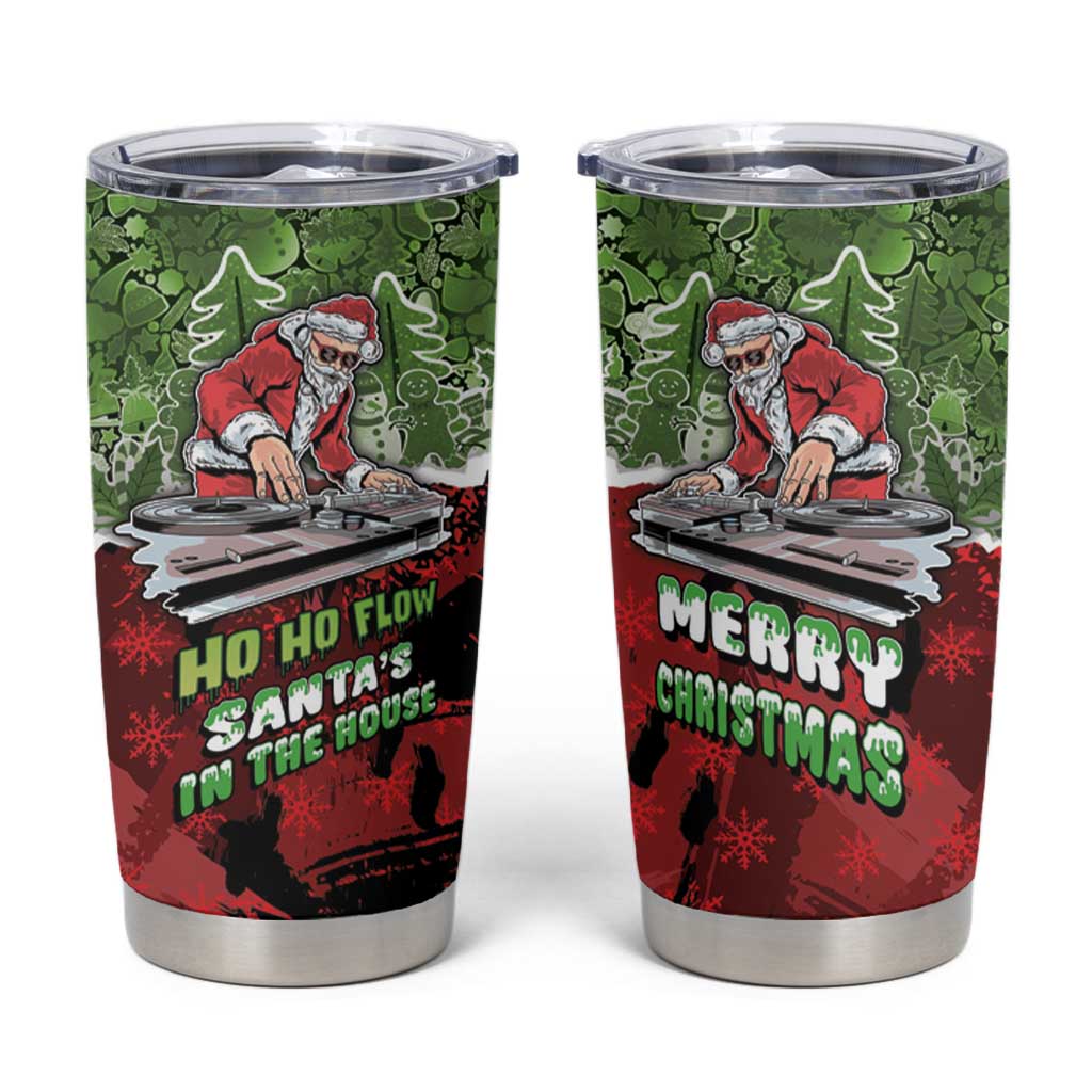 Hip Hop Christmas Tumbler Cup DJ Santa Ho Ho Flow - Wonder Print Shop