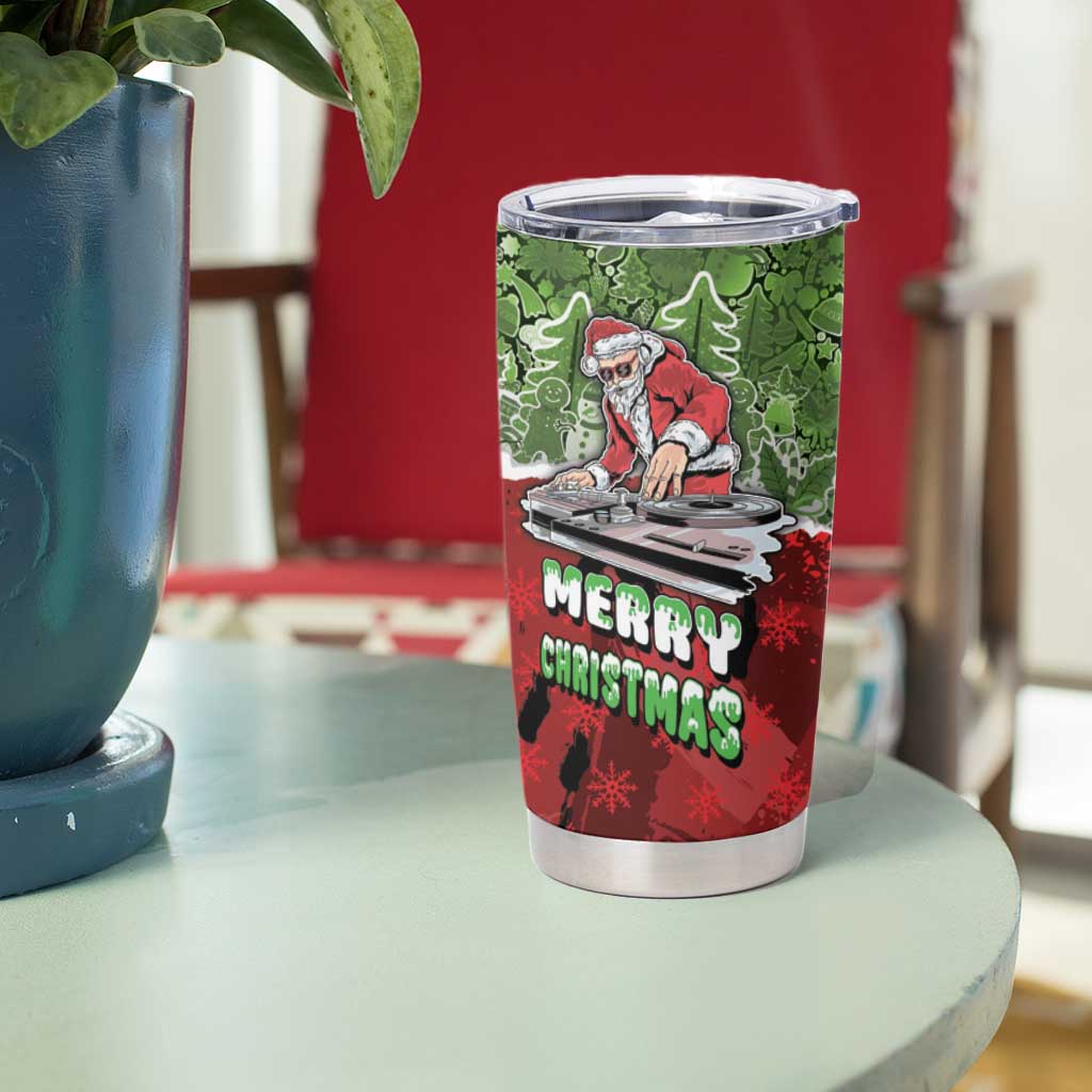 Hip Hop Christmas Tumbler Cup DJ Santa Ho Ho Flow - Wonder Print Shop