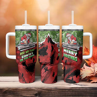 Hip Hop Christmas Tumbler With Handle DJ Santa Ho Ho Flow - Wonder Print Shop