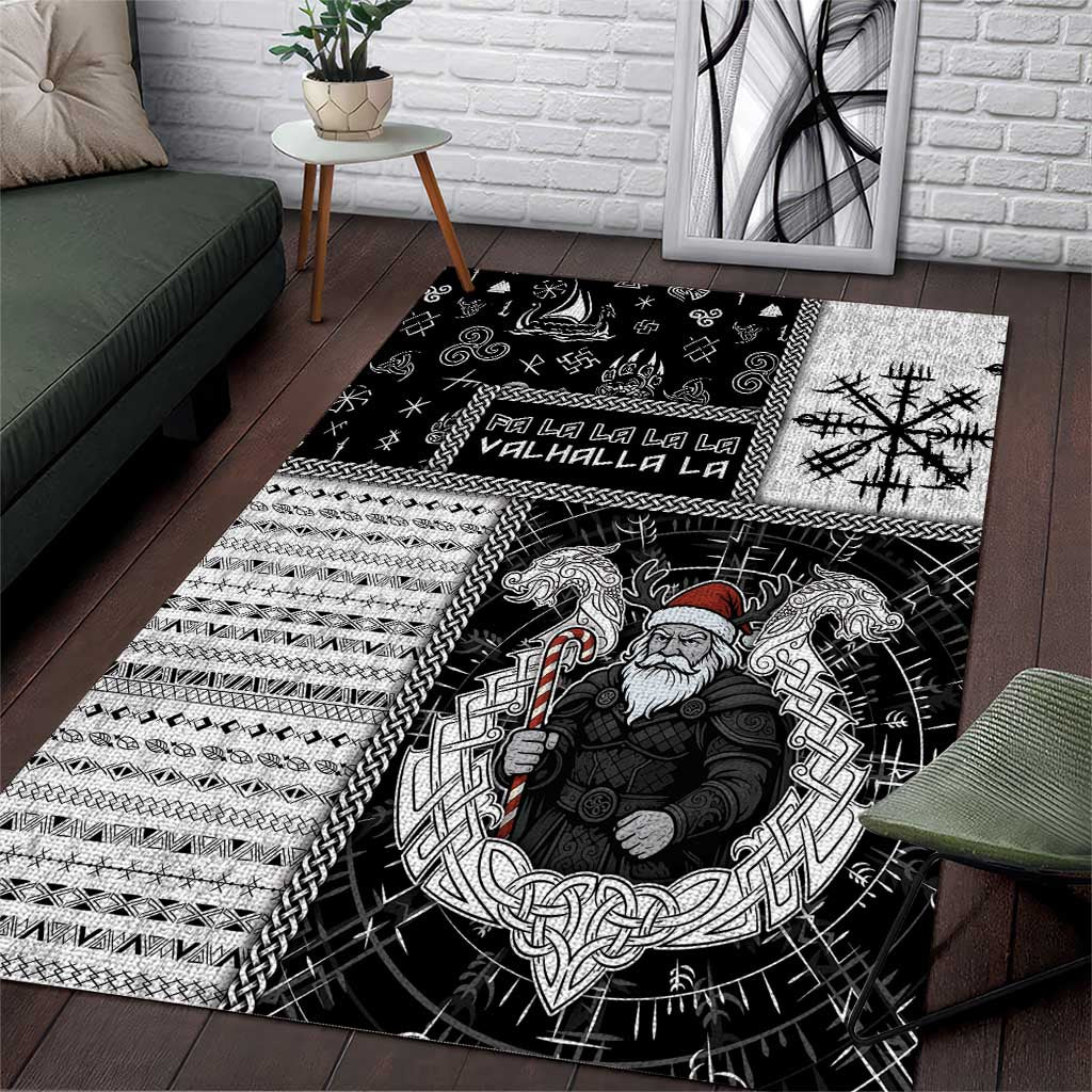 Vikings Christmas Area Rug Fa La La La Valhalla La - Wonder Print Shop
