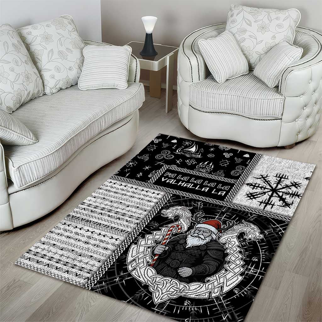 Vikings Christmas Area Rug Fa La La La Valhalla La - Wonder Print Shop
