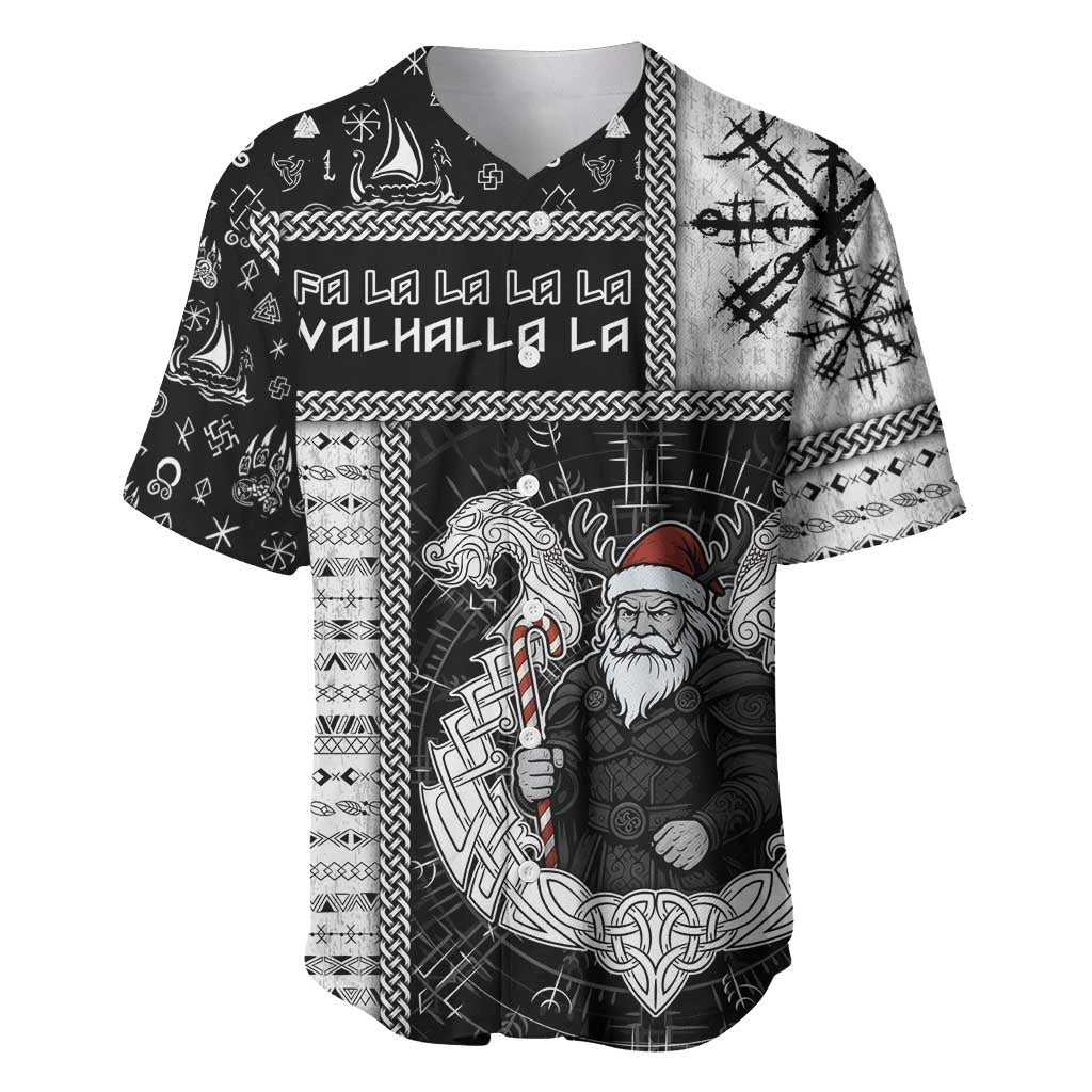 Vikings Christmas Baseball Jersey Fa La La La Valhalla La - Wonder Print Shop