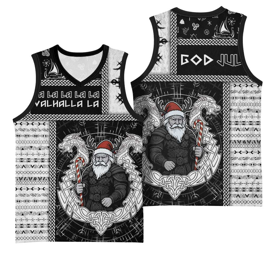 Vikings Christmas Basketball Jersey Fa La La La Valhalla La - Wonder Print Shop