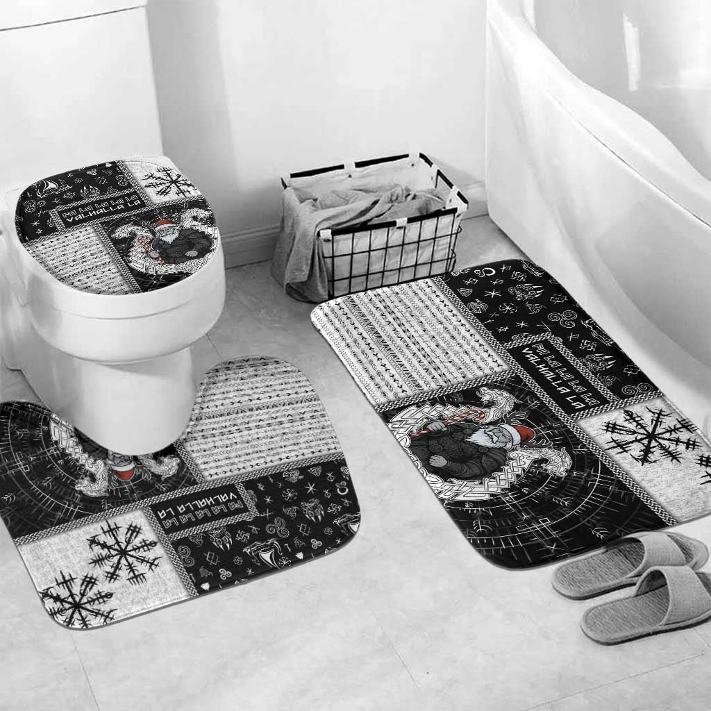 Vikings Christmas Bathroom Set Fa La La La Valhalla La - Wonder Print Shop