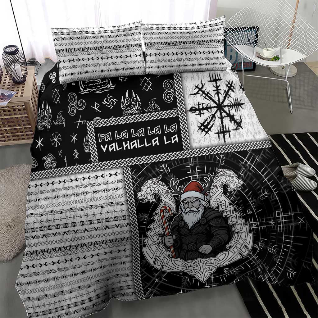 Vikings Christmas Bedding Set Fa La La La Valhalla La - Wonder Print Shop