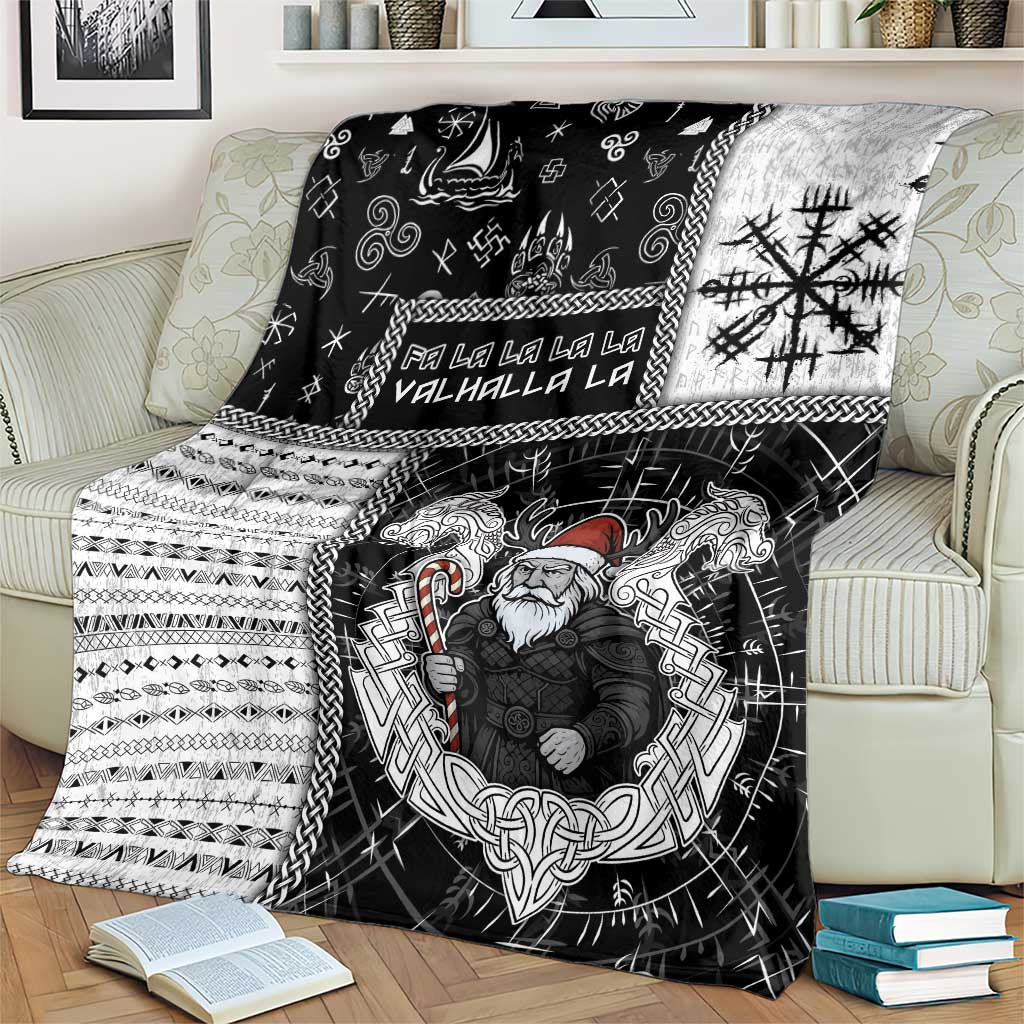 Vikings Christmas Blanket Fa La La La Valhalla La - Wonder Print Shop