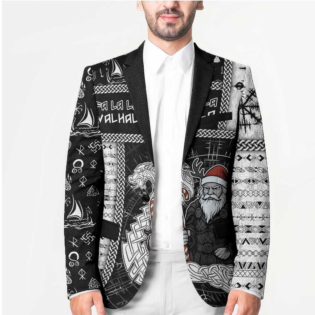 Vikings Christmas Blazer Fa La La La Valhalla La - Wonder Print Shop