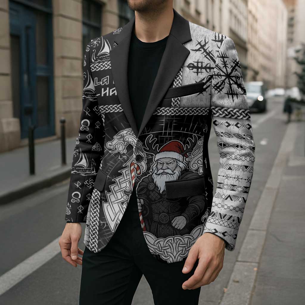 Vikings Christmas Blazer Fa La La La Valhalla La - Wonder Print Shop
