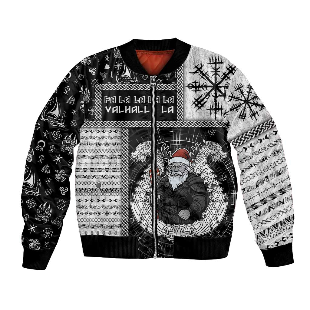 Vikings Christmas Bomber Jacket Fa La La La Valhalla La - Wonder Print Shop