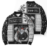 Vikings Christmas Bomber Puffer Jacket Fa La La La Valhalla La - Wonder Print Shop