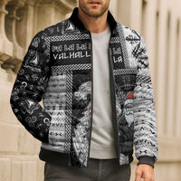 Vikings Christmas Bomber Puffer Jacket Fa La La La Valhalla La - Wonder Print Shop