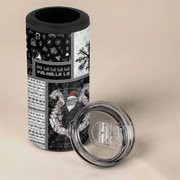 Vikings Christmas 4 in 1 Can Cooler Tumbler Fa La La La Valhalla La - Wonder Print Shop