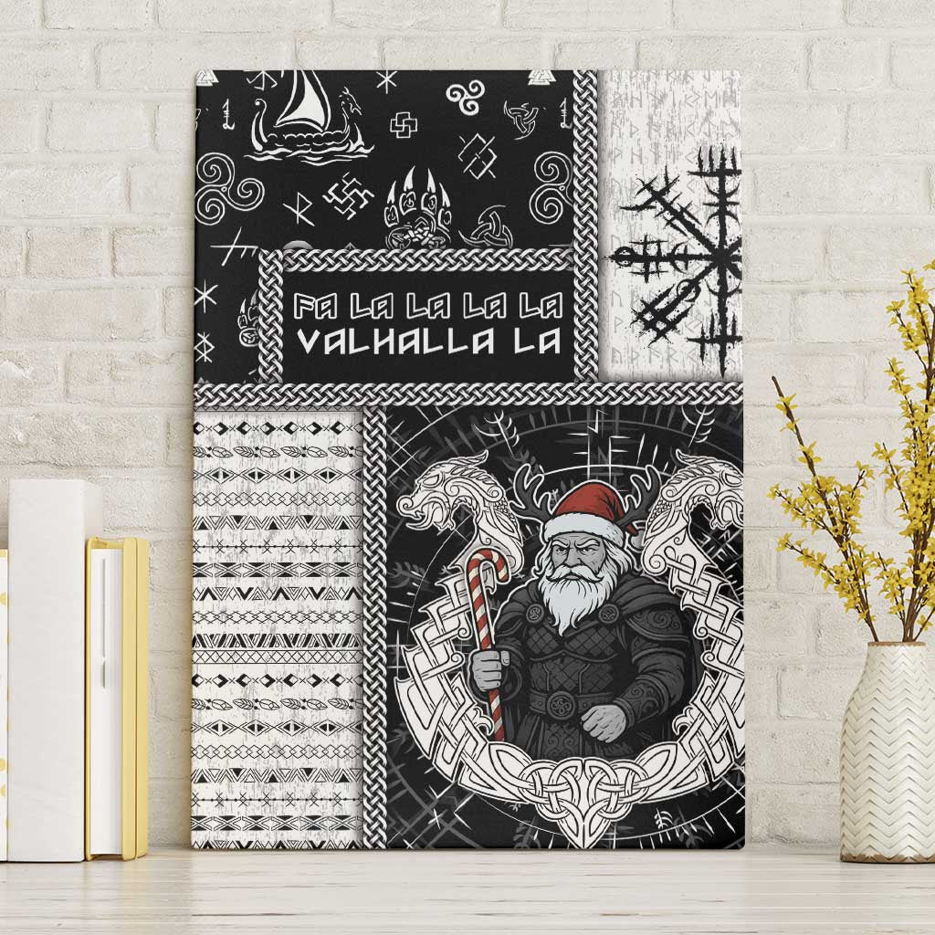 Vikings Christmas Canvas Wall Art Fa La La La Valhalla La - Wonder Print Shop
