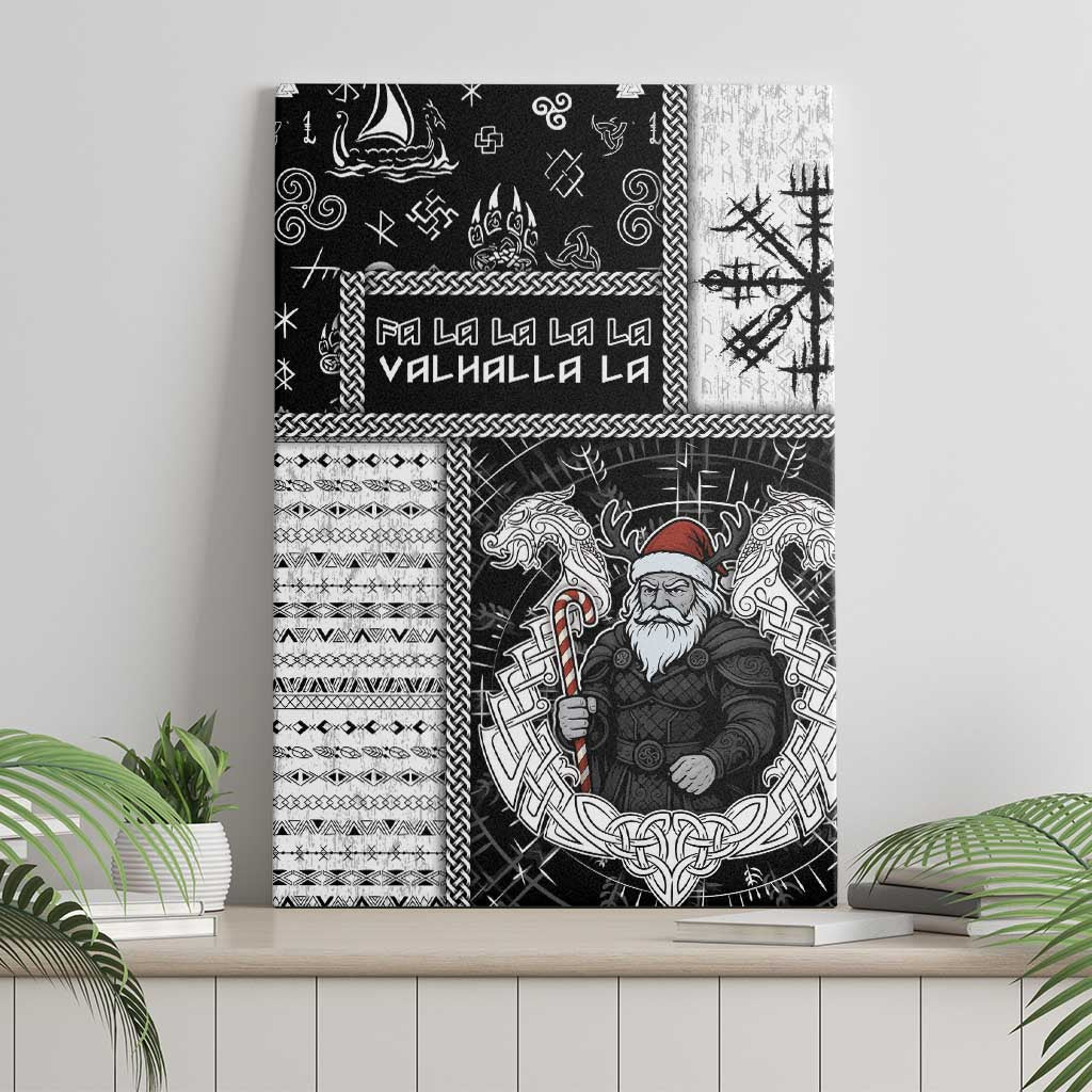 Vikings Christmas Canvas Wall Art Fa La La La Valhalla La - Wonder Print Shop