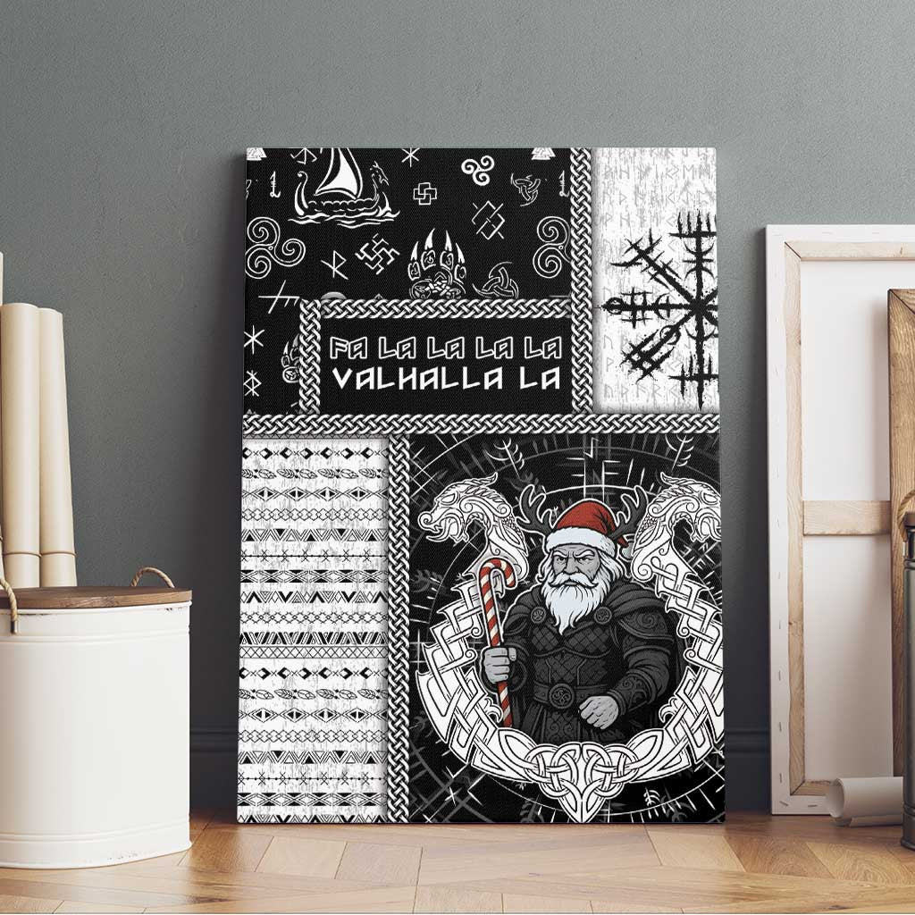 Vikings Christmas Canvas Wall Art Fa La La La Valhalla La - Wonder Print Shop