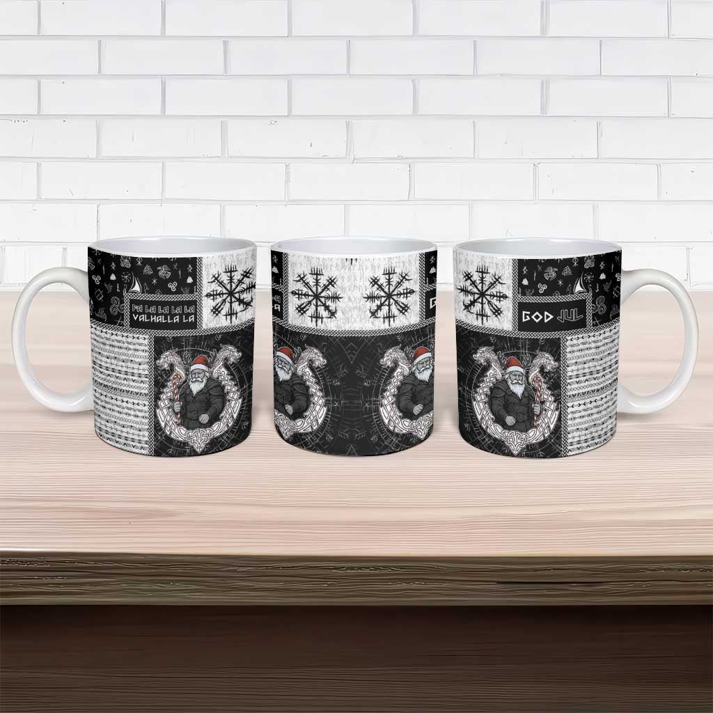 Vikings Christmas Ceramic Mug Fa La La La Valhalla La - Wonder Print Shop