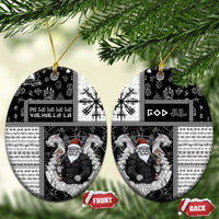 Viking Christmas Ceramic Ornament Fa La La La Valhalla La - Wonder Print Shop