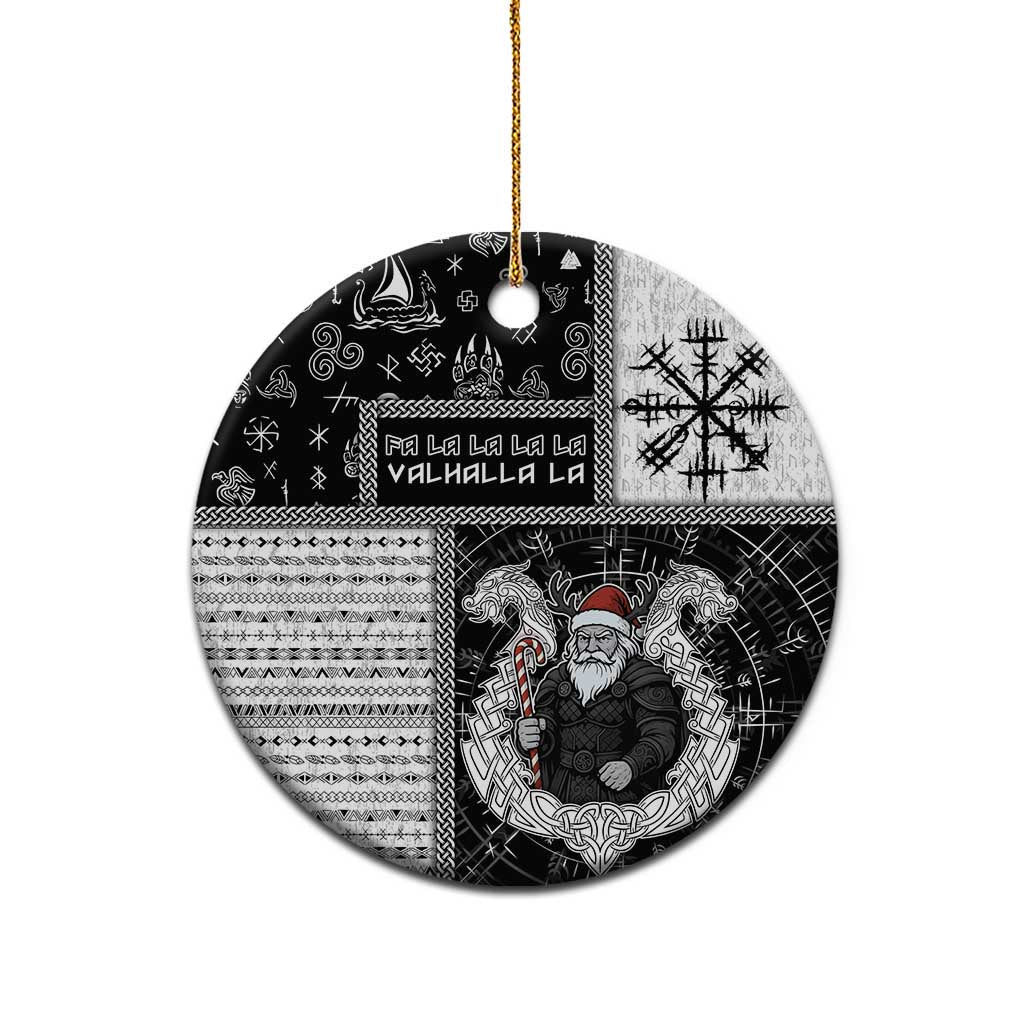 Viking Christmas Ceramic Ornament Fa La La La Valhalla La - Wonder Print Shop
