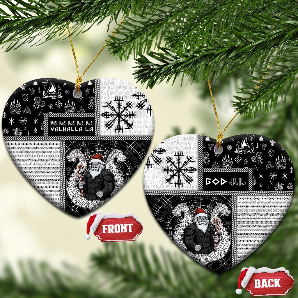 Viking Christmas Ceramic Ornament Fa La La La Valhalla La - Wonder Print Shop