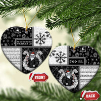 Viking Christmas Ceramic Ornament Fa La La La Valhalla La - Wonder Print Shop