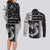 Vikings Christmas Couples Matching Long Sleeve Bodycon Dress and Long Sleeve Button Shirt Fa La La La Valhalla La - Wonder Print Shop