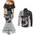 Vikings Christmas Couples Matching Mermaid Dress and Long Sleeve Button Shirt Fa La La La Valhalla La - Wonder Print Shop