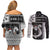 Vikings Christmas Couples Matching Off Shoulder Short Dress and Long Sleeve Button Shirt Fa La La La Valhalla La - Wonder Print Shop