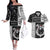 Vikings Christmas Couples Matching Off The Shoulder Long Sleeve Dress and Hawaiian Shirt Fa La La La Valhalla La - Wonder Print Shop