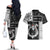 Vikings Christmas Couples Matching Off The Shoulder Long Sleeve Dress and Hawaiian Shirt Fa La La La Valhalla La - Wonder Print Shop
