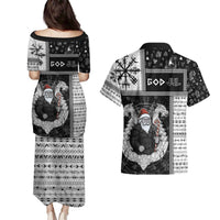 Vikings Christmas Couples Matching Puletasi and Hawaiian Shirt Fa La La La Valhalla La - Wonder Print Shop