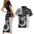 Vikings Christmas Couples Matching Short Sleeve Bodycon Dress and Hawaiian Shirt Fa La La La Valhalla La - Wonder Print Shop