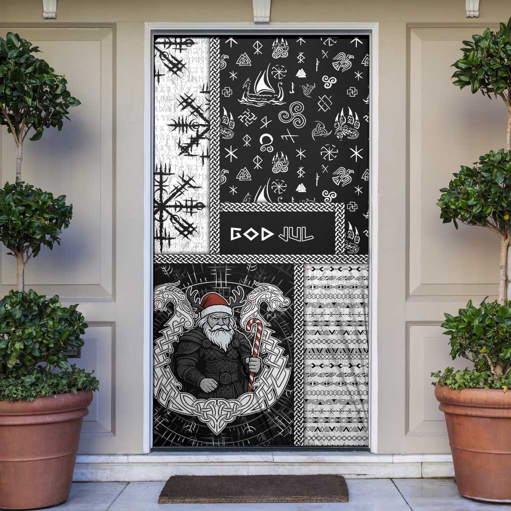 Vikings Christmas Door Cover Fa La La La Valhalla La - Wonder Print Shop