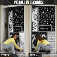 Vikings Christmas Door Cover Fa La La La Valhalla La - Wonder Print Shop