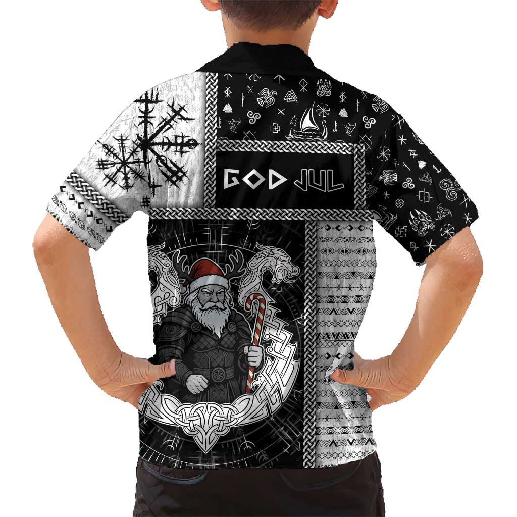 Vikings Christmas Family Matching Long Sleeve Bodycon Dress and Hawaiian Shirt Fa La La La Valhalla La - Wonder Print Shop