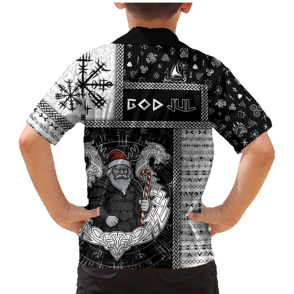 Vikings Christmas Family Matching Mermaid Dress and Hawaiian Shirt Fa La La La Valhalla La - Wonder Print Shop