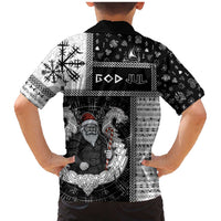 Vikings Christmas Family Matching Mermaid Dress and Hawaiian Shirt Fa La La La Valhalla La - Wonder Print Shop