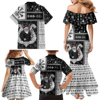 Vikings Christmas Family Matching Mermaid Dress and Hawaiian Shirt Fa La La La Valhalla La - Wonder Print Shop