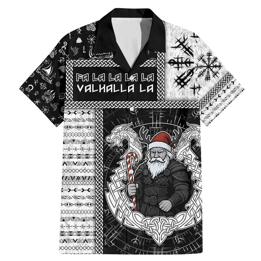 Vikings Christmas Family Matching Mermaid Dress and Hawaiian Shirt Fa La La La Valhalla La - Wonder Print Shop