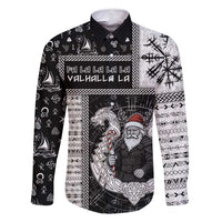 Vikings Christmas Family Matching Mermaid Dress and Hawaiian Shirt Fa La La La Valhalla La - Wonder Print Shop