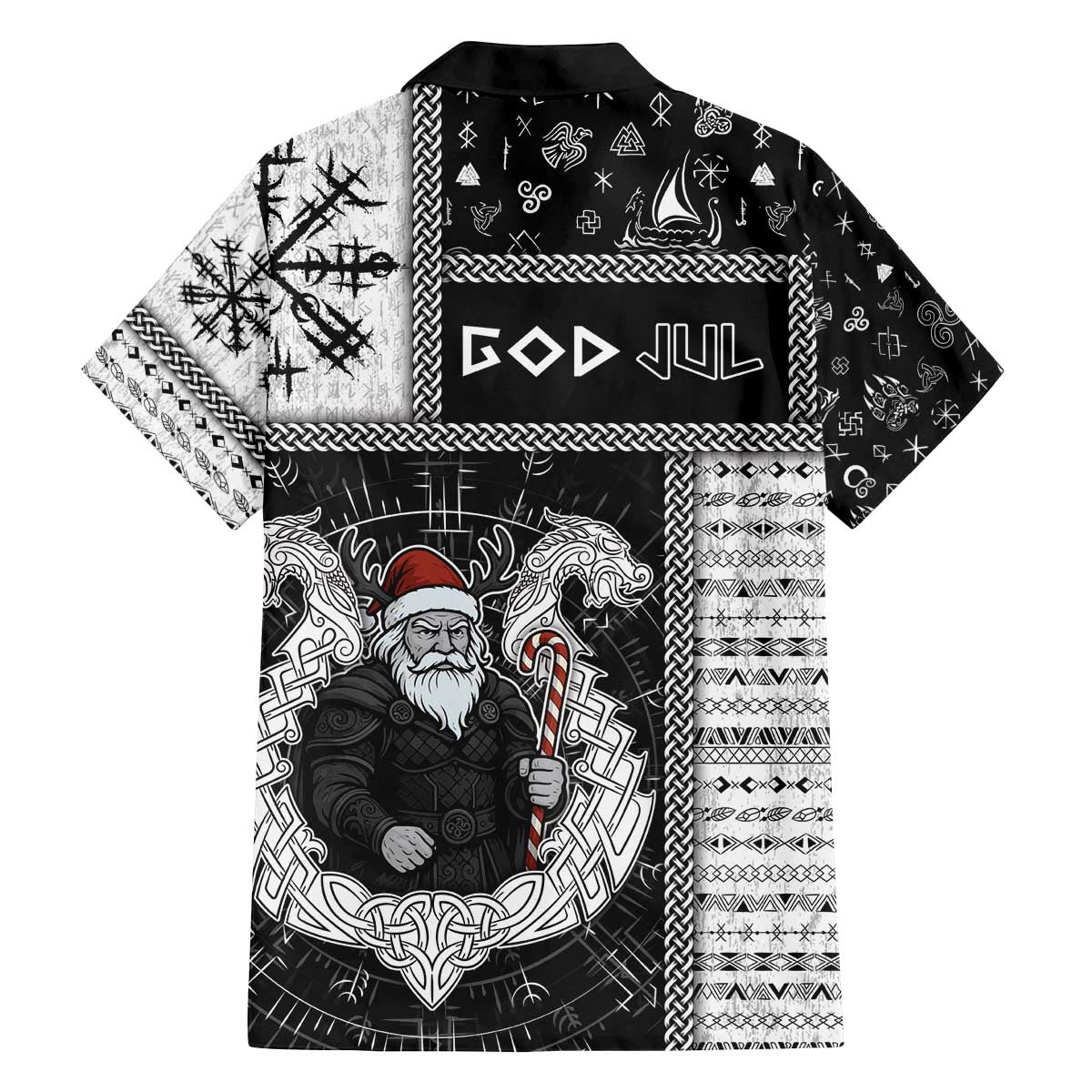 Vikings Christmas Family Matching Off The Shoulder Long Sleeve Dress and Hawaiian Shirt Fa La La La Valhalla La - Wonder Print Shop