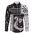 Vikings Christmas Family Matching Off Shoulder Short Dress and Hawaiian Shirt Fa La La La Valhalla La - Wonder Print Shop