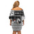 Vikings Christmas Family Matching Off Shoulder Short Dress and Hawaiian Shirt Fa La La La Valhalla La - Wonder Print Shop