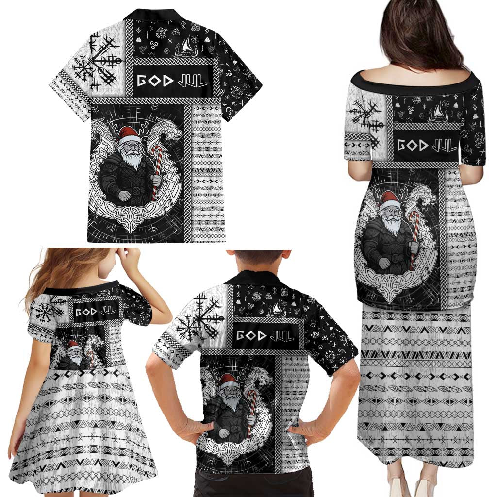 Vikings Christmas Family Matching Puletasi and Hawaiian Shirt Fa La La La Valhalla La - Wonder Print Shop