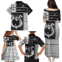 Vikings Christmas Family Matching Puletasi and Hawaiian Shirt Fa La La La Valhalla La - Wonder Print Shop