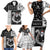 Vikings Christmas Family Matching Short Sleeve Bodycon Dress and Hawaiian Shirt Fa La La La Valhalla La - Wonder Print Shop